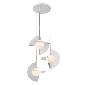 Scorpio 27-in Polished Nickel/Opal Glass Dimmable LED Chandelier (461|CH65127-PN/OP-UNV)
