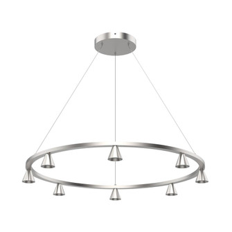 Dune 33-in Brushed Nickel Dimmable LED Chandelier (461|CH19933-BN-UNV)