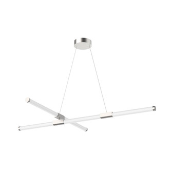 Akari 48-in Brushed Nickel Dimmable LED Chandelier (461|CH18548-BN-UNV-010)