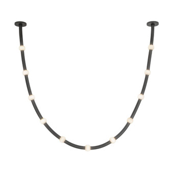 Corda 10-ft Black/Opal Glass Dimmable LED Pendant with Remote Driver (461|PD39310-BK/OP-UNV-010-RT)
