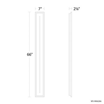 MIDNIGHT 66IN OUTDOOR SCONCE 3CCT 3000K (3612|WS-W66266-30-BK)