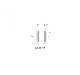 TOWER 14IN INDOOR SCONCE 3500K (3612|WS-58814-BN)