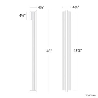 KRIMP 48IN OUTDOOR SCONCE 3000K (3612|WS-W70548-BK)