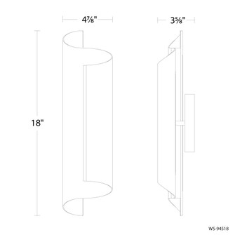 Pirouette Wall Sconce Light (3612|WS-94518-30-BK)