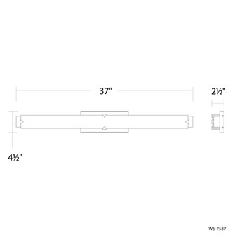 CARLISLE 34IN BATH SCONCE 4CCT 3500K (3612|WS-7537-35-AB)