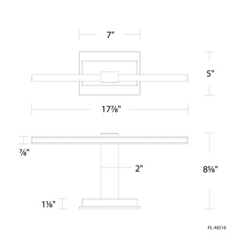 INLET 18IN PICTURE LIGHT 4CCT 3000K (3612|PL-48518-30-BK)