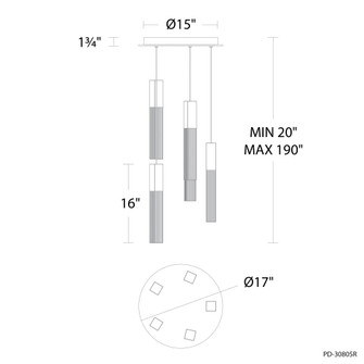 CINEMA 5LT RNDMULTI 4CCT 27/30/35/4000K (3612|PD-30805R-BK)