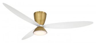 Hourglass 58'' LED Smart Flush Mount Ceiling Fan (39|F468L-LBR/WHF)