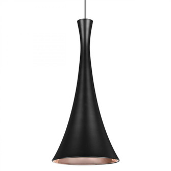 Besa Rondo Pendant For Multiport Canopy, Black Finish, 1x9W LED (127|X-RONDO-LED-BK)