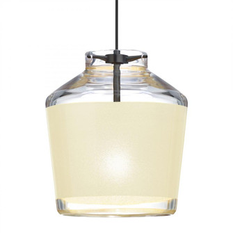 Besa Pendant For Multiport Canopy Pica 6 Black Finish, Creme Sand 1x50W MAX GY6.35 Base (127|X-PIC6CR-BK)