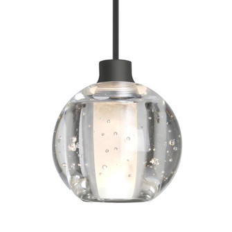 Besa Boca 5 Pendant, Clear Bubble, Black Finish, 1x35W MAX GY6.35 Base (127|XP-BOCA5BB-BK)