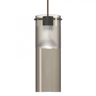 Besa Pendant Scope 7 Bronze Smoke/Frost 1x5W LED (127|XP-6527ES-LED-BR)