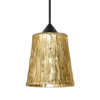 Besa Pendant Nico 4, Black Finish, Stone Gold Foil 1x35W MAX GY6.35 Base (127|XP-5125GF-BK)