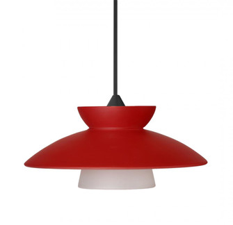 Besa Pendant Trilo 7, Black Finish, Red Matte 1x5W LED (127|XP-271831-LED-BK)