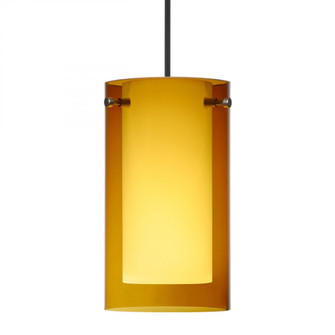 Besa Pendant For Multiport Canopy Pahu 4, Black Finish, Transparent Armagnac/Opal 1x5W LED (127|X-G44007-LED-BK)