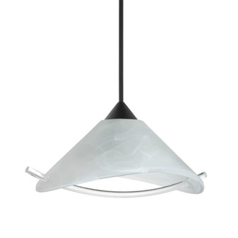 Besa Pendant For Multport Canopy Hoppi, Black Finish, Marble/Clear 1x50W MAX GY6.35 Base (127|X-181304-BK)