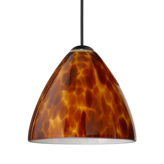 Besa Pendant For Multport Canopy Mia, Black Finish, Amber Cloud 1x5W LED (127|X-177918-LED-BK)