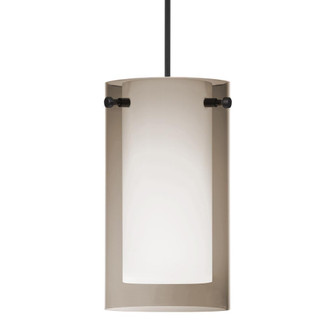 Besa Pendant Pahu 4, Black Finish, Transparent Smoke/Opal 1x5W LED (127|RXP-S44007-LED-BK)