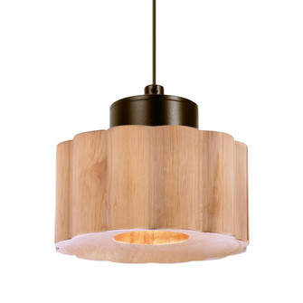 Besa Kao Pendant, Natural, Bronze Finish, 1x3W LED (127|RXP-KAONA-LED-BR)
