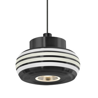 Besa Flower Pendant, Frost/Clear, Black Finish, 1x3W LED (127|RXP-FLOW00-FRCL-LED-BK)