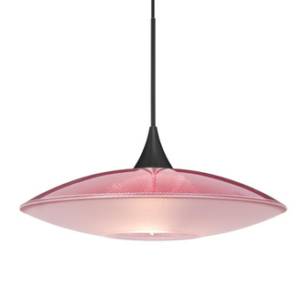 Besa Pendant Spazio, Black Finish, Red/Frost 1x5W LED (127|RXP-6294RD-LED-BK)