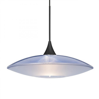 Besa Pendant Spazio, Black Finish, Blue/Frost 1x50W MAX GY6.35 Base (127|RXP-6294BL-BK)