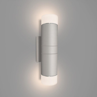 Besa Kaya 24 Sconce, Satin White Glass, Silver Finish, 2x60W Medium base (127|KAYA24-SW-SL)