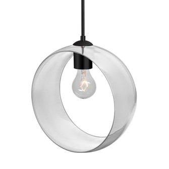 Besa, Plato Cord Pendant For Multiport Canopies, Clear, Black Finish, 1x60W Medium Base (127|J-PLATOCL-BK-NI)