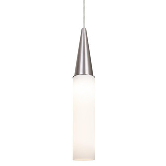 Besa Metro 16 Pendant for Multiport Canopy, Opal Matte, Satin Nickel Finish, 1x9W LED (127|J-METRO16-LED-SN)