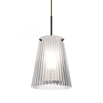 Besa Dion Pendant for Multiport Canopy, Clear Shade, Bronze Finish, 1x60W Medium Base (127|J-DIONCL-BR)