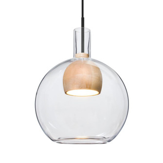 Besa, Benji Cord Pendant For Multiport Canopy, Clear/Natural, Black Finish, 1x9W LED (127|J-BENJICLNA-LED-BK)
