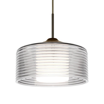 Besa Belu Pendant for Multiport Canopy, Clear Shade, Bronze Finish, 1x5W LED (127|J-BELUCL-LED-BR)