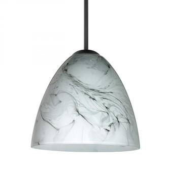 Besa Vila Pendant For Multiport Canopy Black Marble Grigio 1x60W Medium Base (127|J-4470MG-BK)