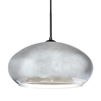 Besa Brio 14 Pendant for Multiport Canopy Black Silver Foil 1x9W LED (127|J-4345SF-LED-BK)