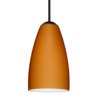 Besa Riva 9 Pendant For Multiport Canopy Black Amber Matte 1x75W Medium Base (127|J-151180-BK)