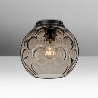 Besa, Bombay Ceiling, Smoke, Black Finish, 1x60W Medium Base (127|BOMBAYSMC-BK)