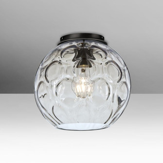 Besa, Bombay Ceiling, Clear, Black Finish, 1x60W Medium Base (127|BOMBAYCLC-BK)