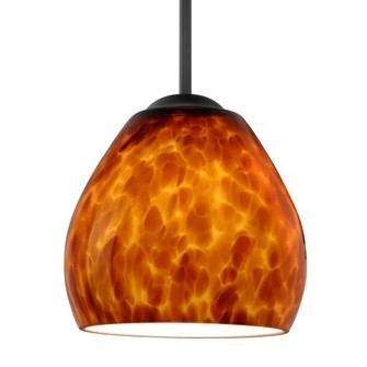 Besa Bolla LED Pendant For Multiport Canopy Amber Cloud Black 1x9W LED (127|B-412218-LED-BK)