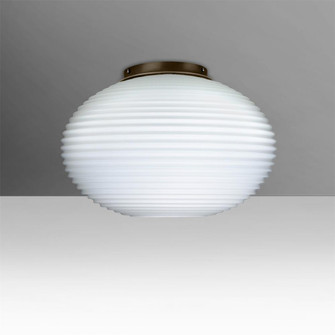 Besa Pape 12 Ceiling, Opal Matte, Bronze Finish, 1x9W LED (127|491307C-LED-BR)