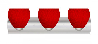 Besa Wall Bolla Satin Nickel Red Cloud 3x60W Medium Base (127|3WZ-4122RC-SN)