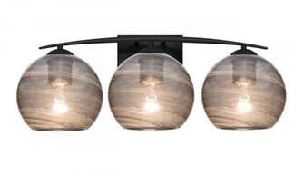 Besa, Jilly Vanity, Vapor Smoke, Black Finish, 3x5W LED Filament (127|3WC-JILLYSM-EDIL-BK)