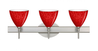 Besa Wall Mia Satin Nickel Red Cloud 3x5W LED (127|3SW-1779RC-LED-SN)