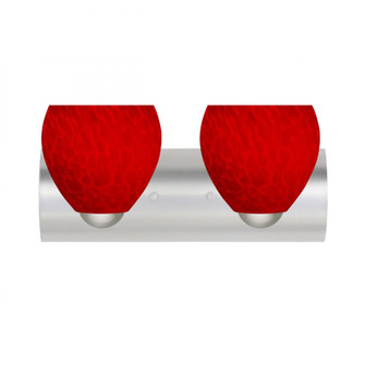 Besa Wall Bolla Satin Nickel Red Cloud 2x9W LED (127|2WZ-4122RC-LED-SN)