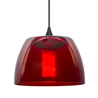 Besa Spur Pendant, Red, Black Finish, 1x3W LED (127|1XT-SPURRD-LED-BK)