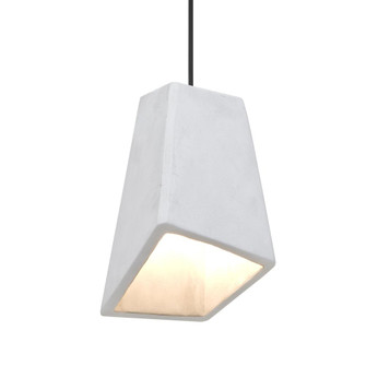 Besa Skip Pendant, White, Black Finish, 1x9W LED (127|1XT-SKIPWH-LED-BK)