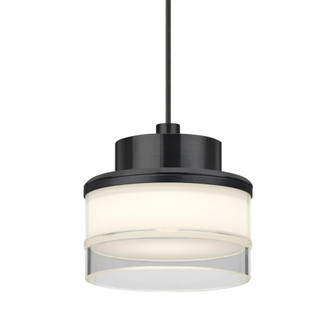 Besa Pivot Pendant, Opal Glossy/Clear, Black Finish, 1x3W LED (127|1XT-PIVOTCL-LED-BK)