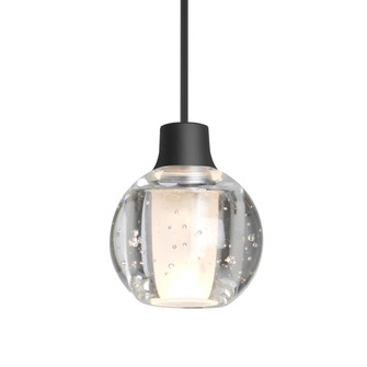 Besa Boca 3 Pendant, Clear Bubble, Black Finish, 1x3W LED (127|1XT-BOCA3BB-LED-BK)