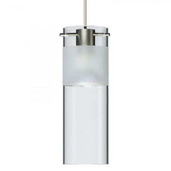 Besa Pendant Scope 7 Satin Nickel Clear/Frost 1x50W MAX GY6.35 Base MR16 (127|1XT-6527EC-SN)