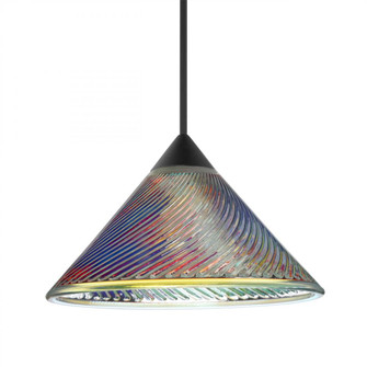 Besa Pendant Swirl, Black Finish, Dicro Swirl 1x50W MAX GY6.35 Base (127|1XT-550493-BK)