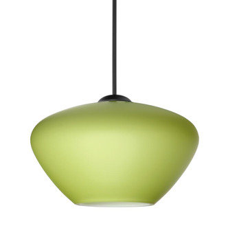 Besa Pendant Peri, Black Finish, Chartreuse 1x5W LED (127|1XT-541035-LED-BK)